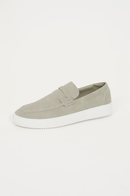 Brave Soul Grey Faux Suede Loafers - Grey Image 1