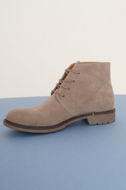 Brave Soul Stone Faux Suede Lace Up Desert Boot - Stone Image 2