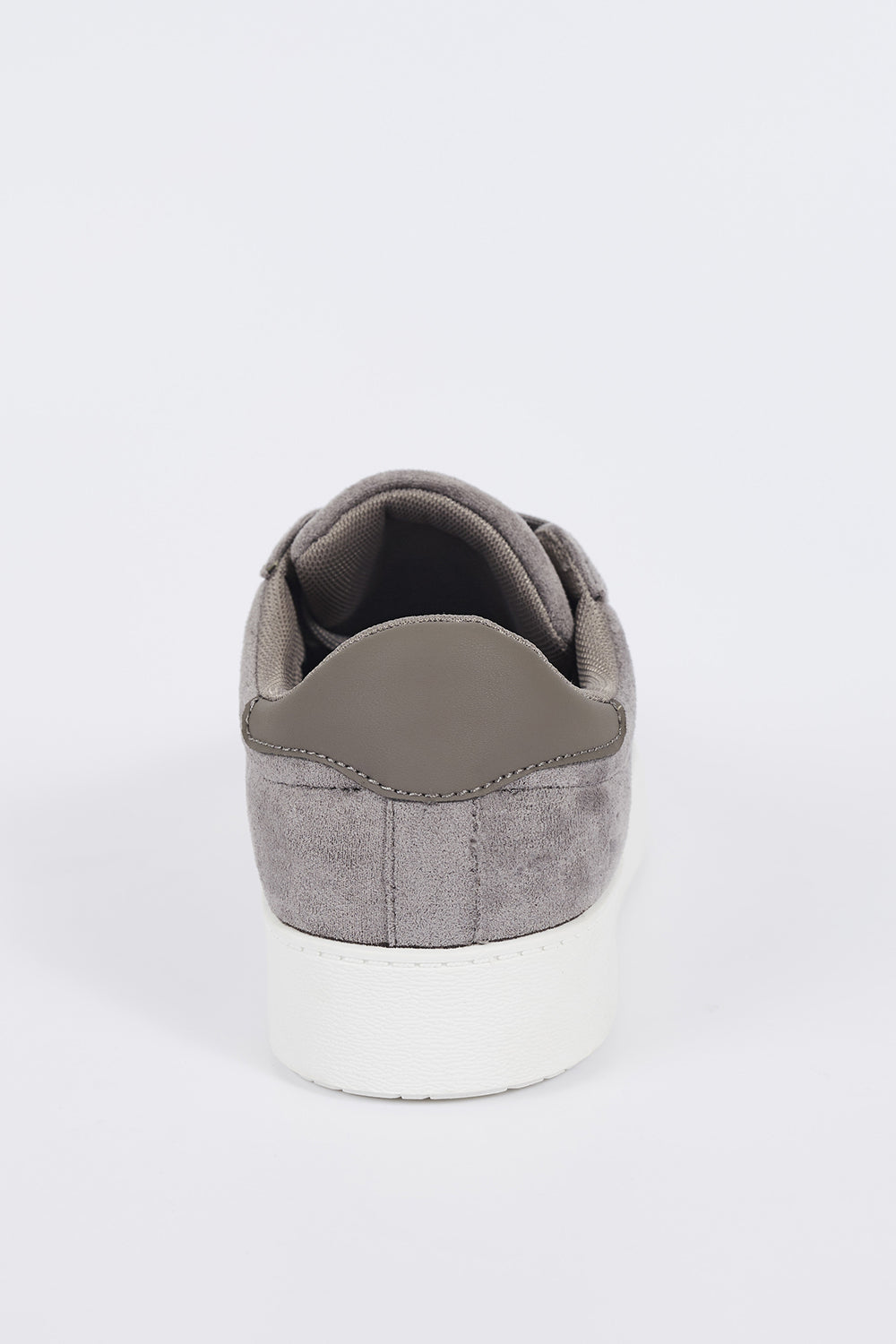 Brave Soul Grey Faux Suede Trainers with Contrast Sole - Grey Image 2