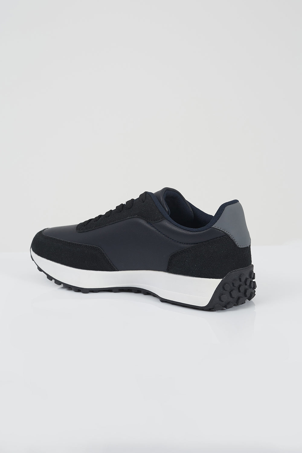 Brave Soul Navy Faux Suede Trainers - Navy Image 2