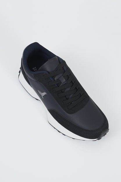 Brave Soul Navy Faux Suede Trainers - Navy Image 1