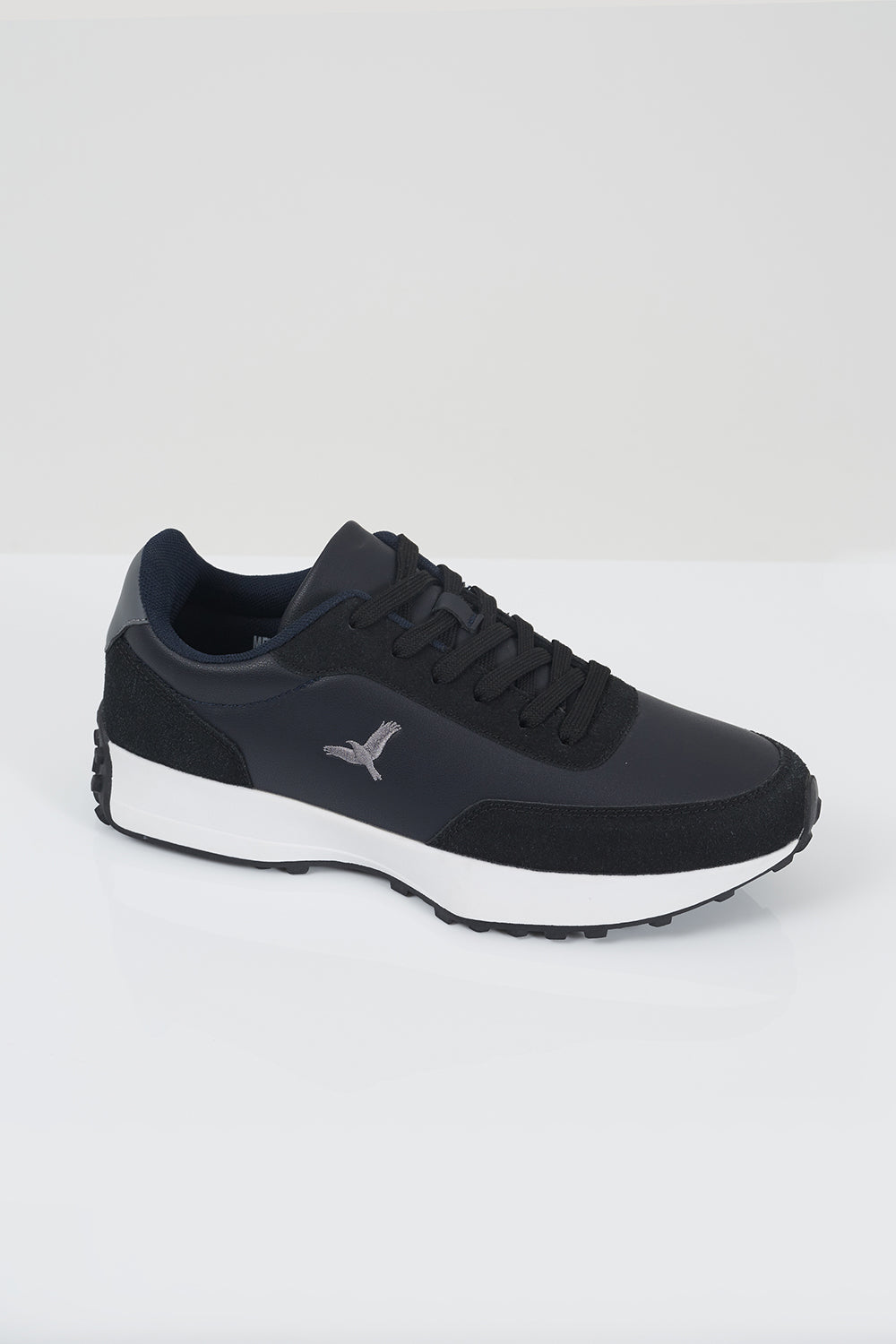 Brave Soul Navy Faux Suede Trainers - Navy Image 3