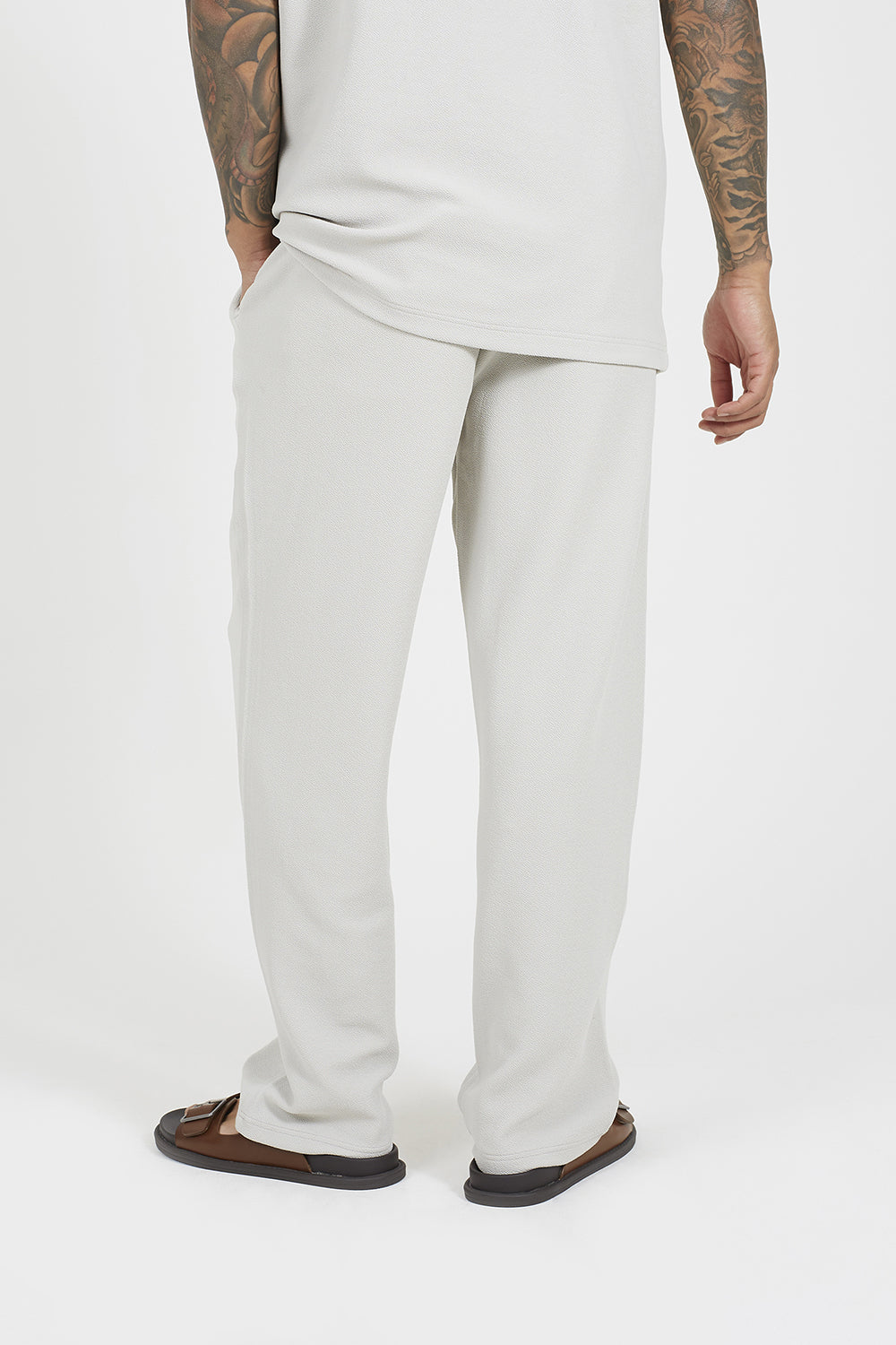 Brave Soul Taupe Straight Leg Joggers - Taupe Image 2
