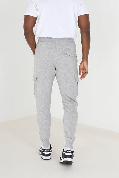 Brave Soul Light Grey Slim Fit Cargo Pocket Joggers - Light Grey Image 2