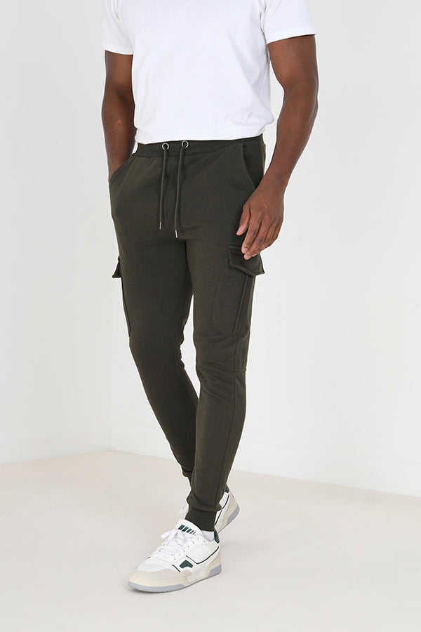 Brave Soul Khaki Slim Fit Cargo Pocket Joggers - Khaki Image 1