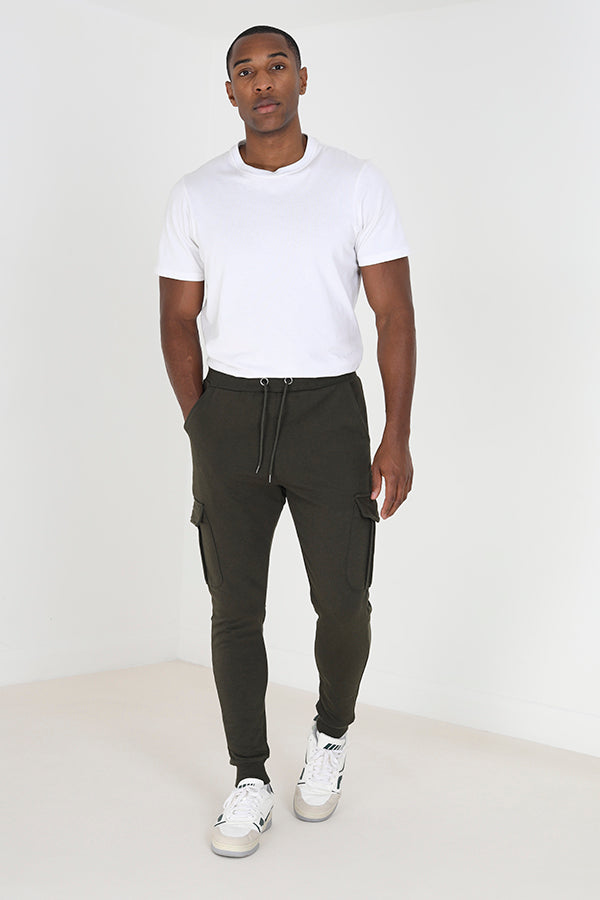 Brave Soul Khaki Slim Fit Cargo Pocket Joggers - Khaki Image 3