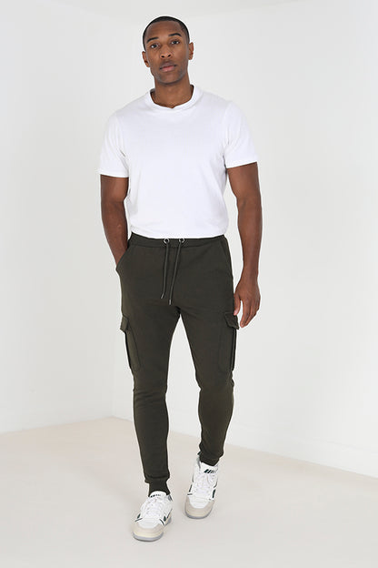 Brave Soul Khaki Slim Fit Cargo Pocket Joggers - Khaki Image 3
