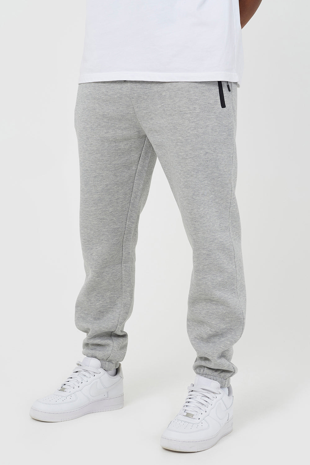 Brave Soul Light Grey Cuffed Loose Fit Joggers - Light Grey Image 1