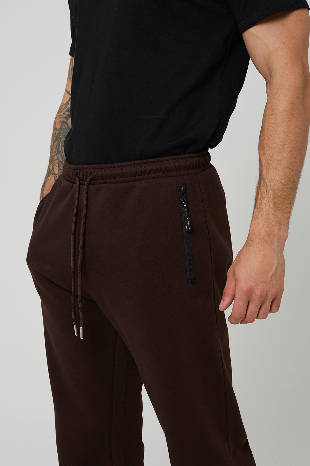 Brave Soul Chocolate Cuffed Loose Fit Joggers - Chocolate Image 4