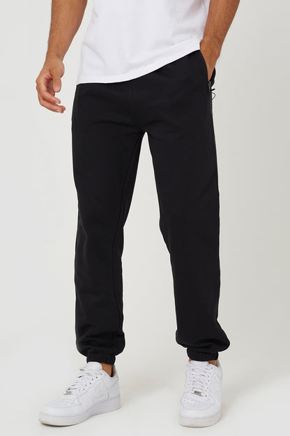 Brave Soul Black Cuffed Loose Fit Joggers - Black Image 1