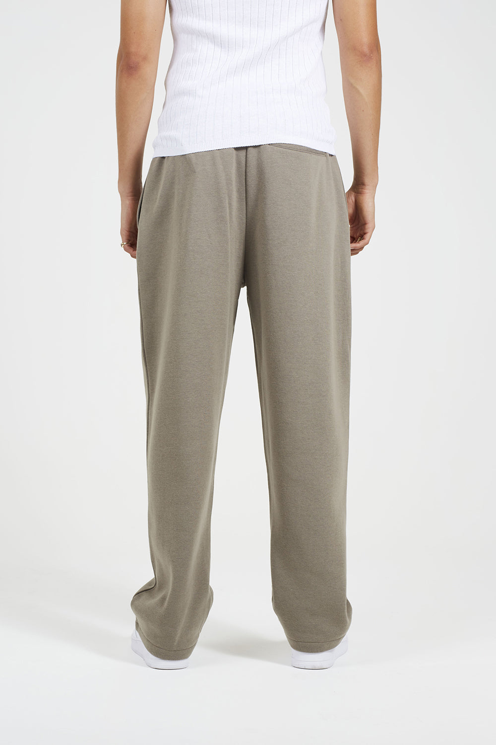 Brave Soul Taupe Wide Leg Joggers - Taupe Image 2