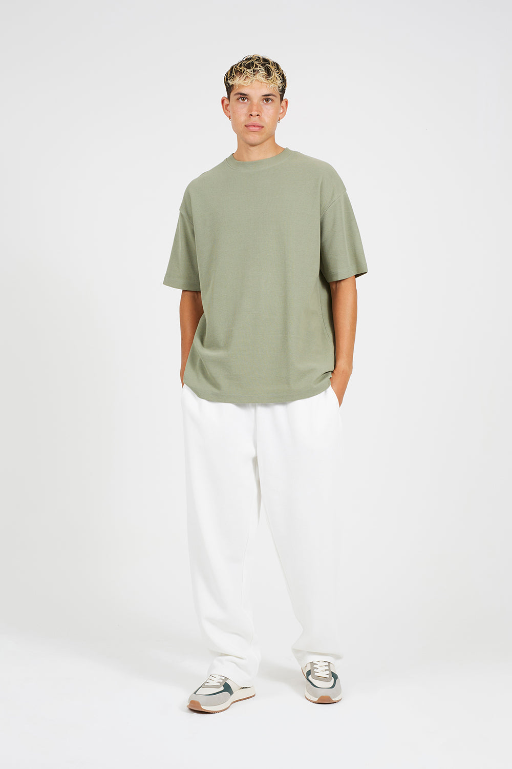 Brave Soul Cream Wide Leg Joggers - Cream Image 3
