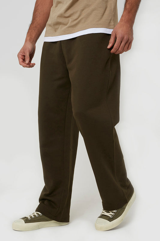 Brave Soul Khaki Wide Leg Joggers - Khaki Image 1