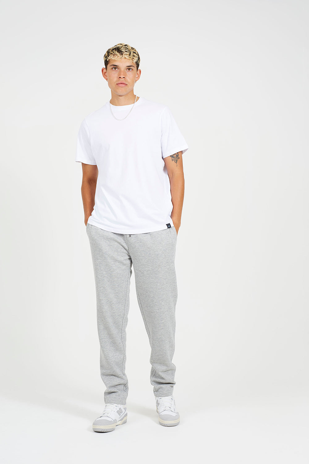 Brave Soul Grey Straight Leg Open Hem Joggers - Grey Image 3