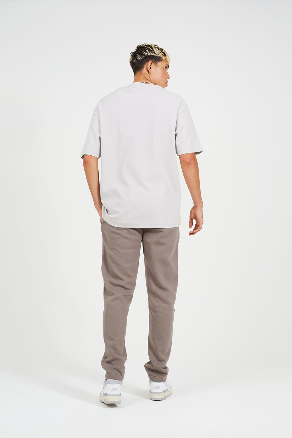 Brave Soul Taupe Straight Leg Open Hem Joggers - Taupe Image 2