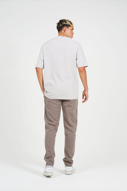 Brave Soul Taupe Straight Leg Open Hem Joggers - Taupe Image 2