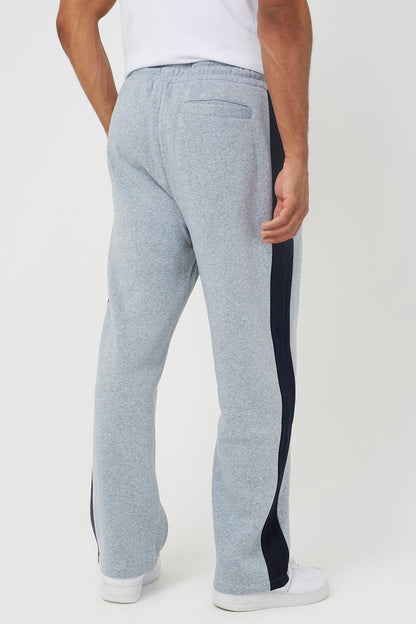 Brave Soul Light Grey Contrast Side Panel Wide Leg Joggers - Light Grey Image 2