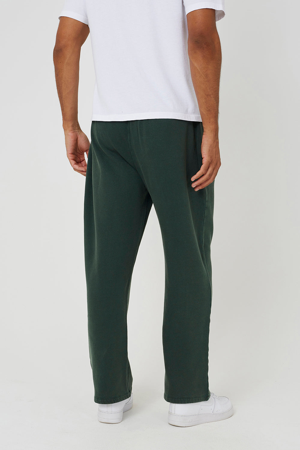 Brave Soul Green Acid Wash Wide Leg Joggers - Green Image 2