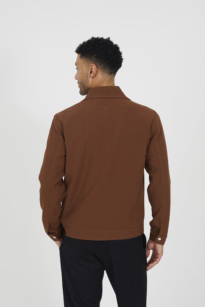 Brave Soul Tan Patch Pocket Harrington Jacket - Tan Image 2