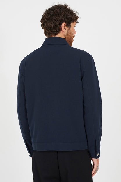 Brave Soul Navy Patch Pocket Harrington Jacket - Navy Image 2