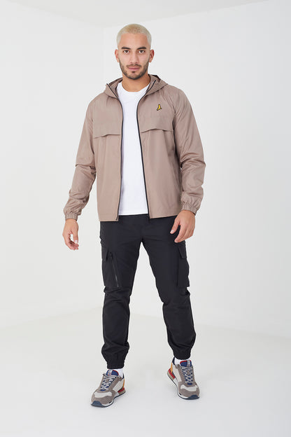 Brave Soul Stone Lightweight Windrunner Jacket - Stone Image 3