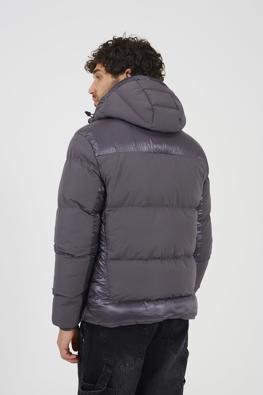 Brave Soul Grey Padded Hooded Zip-Up Jacket - Grey Image 2