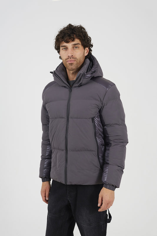 Brave Soul Grey Padded Hooded Zip-Up Jacket - Grey Image 1