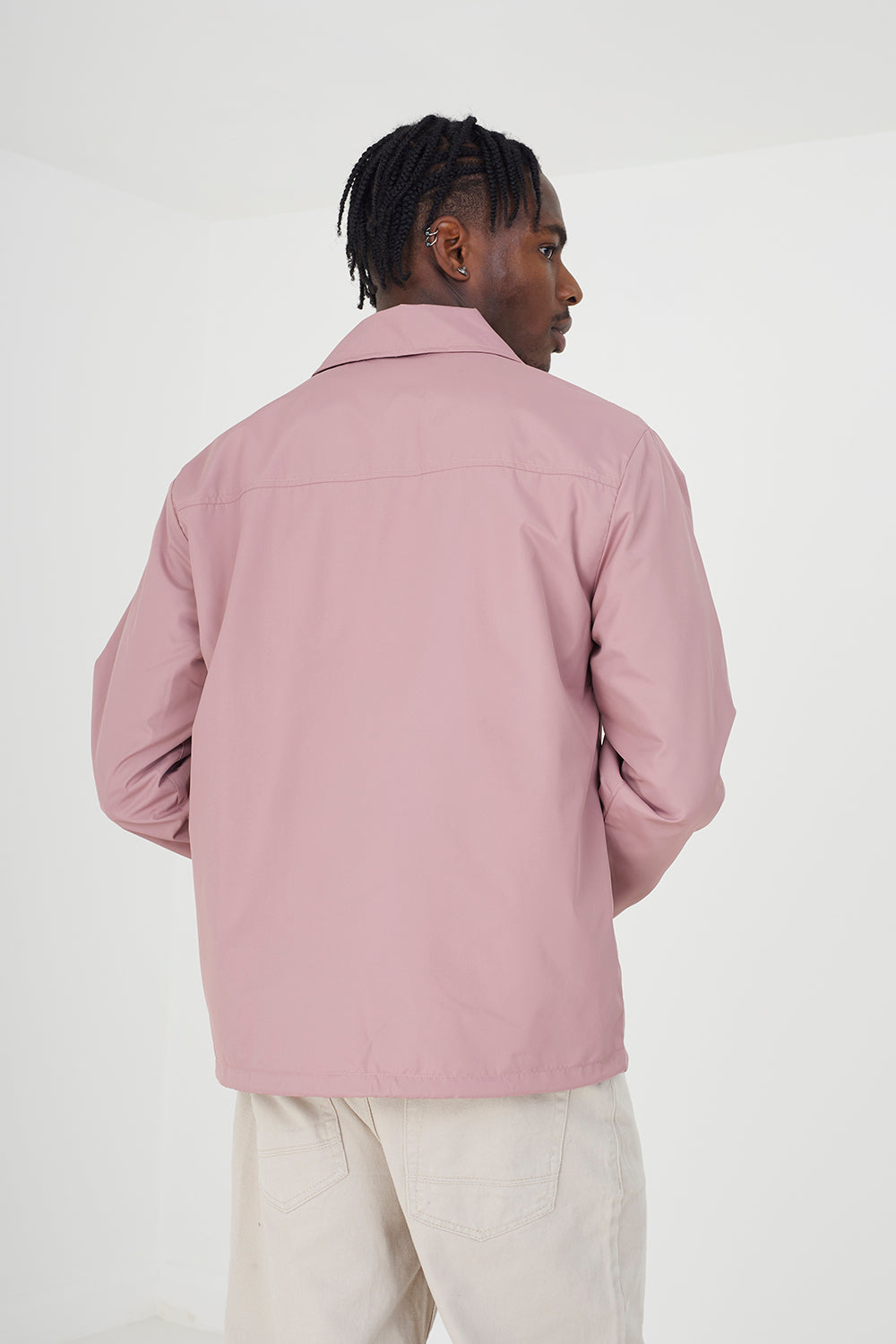Brave Soul Pink Lightweight Coach Style Jacket - Pink Image 2