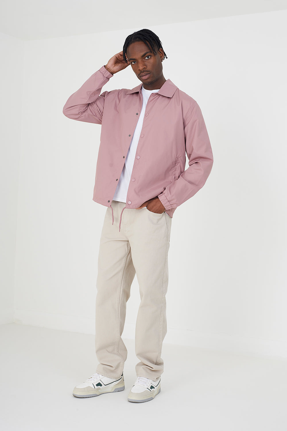 Brave Soul Pink Lightweight Coach Style Jacket - Pink Image 3