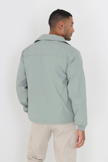 Brave Soul Pale Green Lightweight Coach Style Jacket - Pale Green Image 2