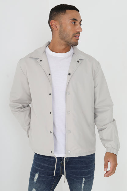 Brave Soul Stone Lightweight Coach Style Jacket - Stone Image 1