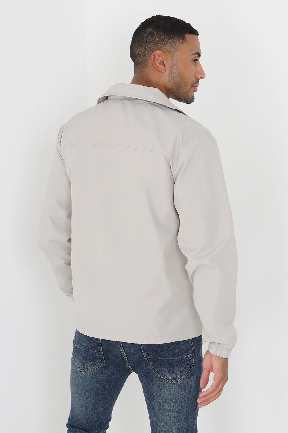 Brave Soul Stone Lightweight Coach Style Jacket - Stone Image 2