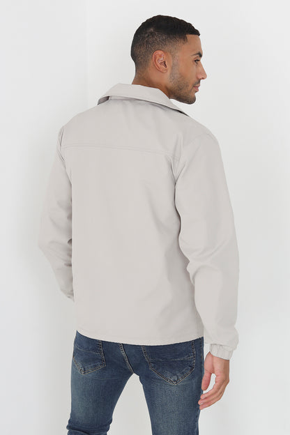 Brave Soul Stone Lightweight Coach Style Jacket - Stone Image 2