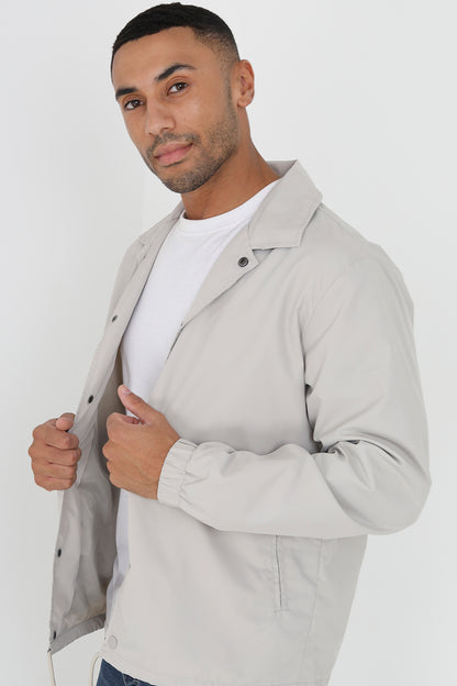 Brave Soul Stone Lightweight Coach Style Jacket - Stone Image 3