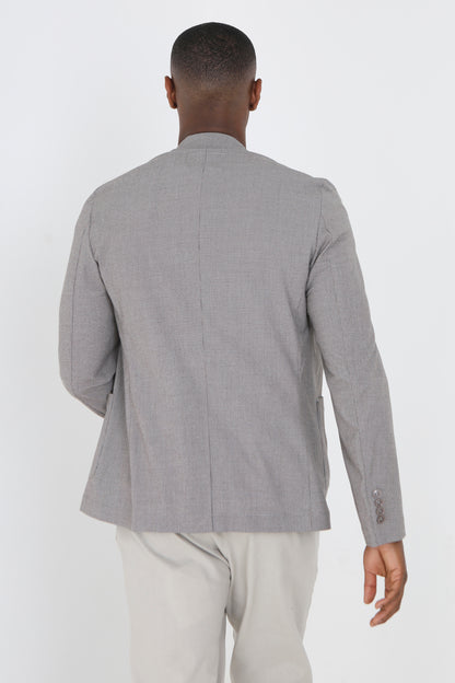 Brave Soul Light Grey Check Blazer - Light Grey Image 2