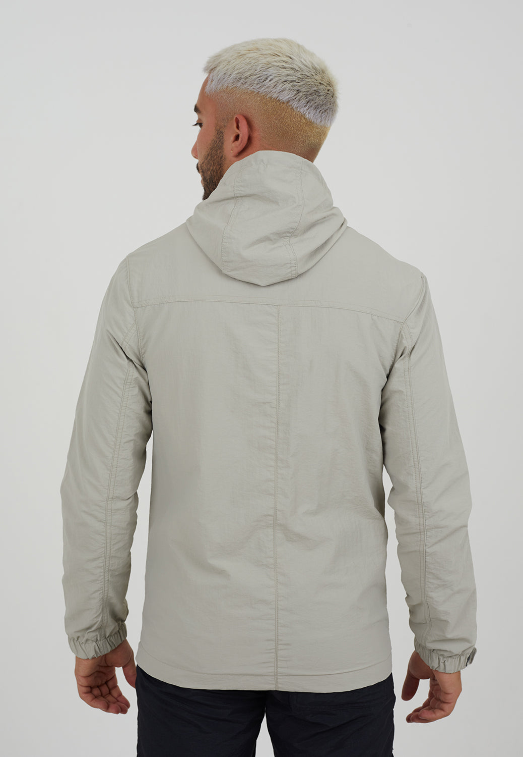 Brave Soul Stone Lightweight Hooded Jacket - Stone Image 2