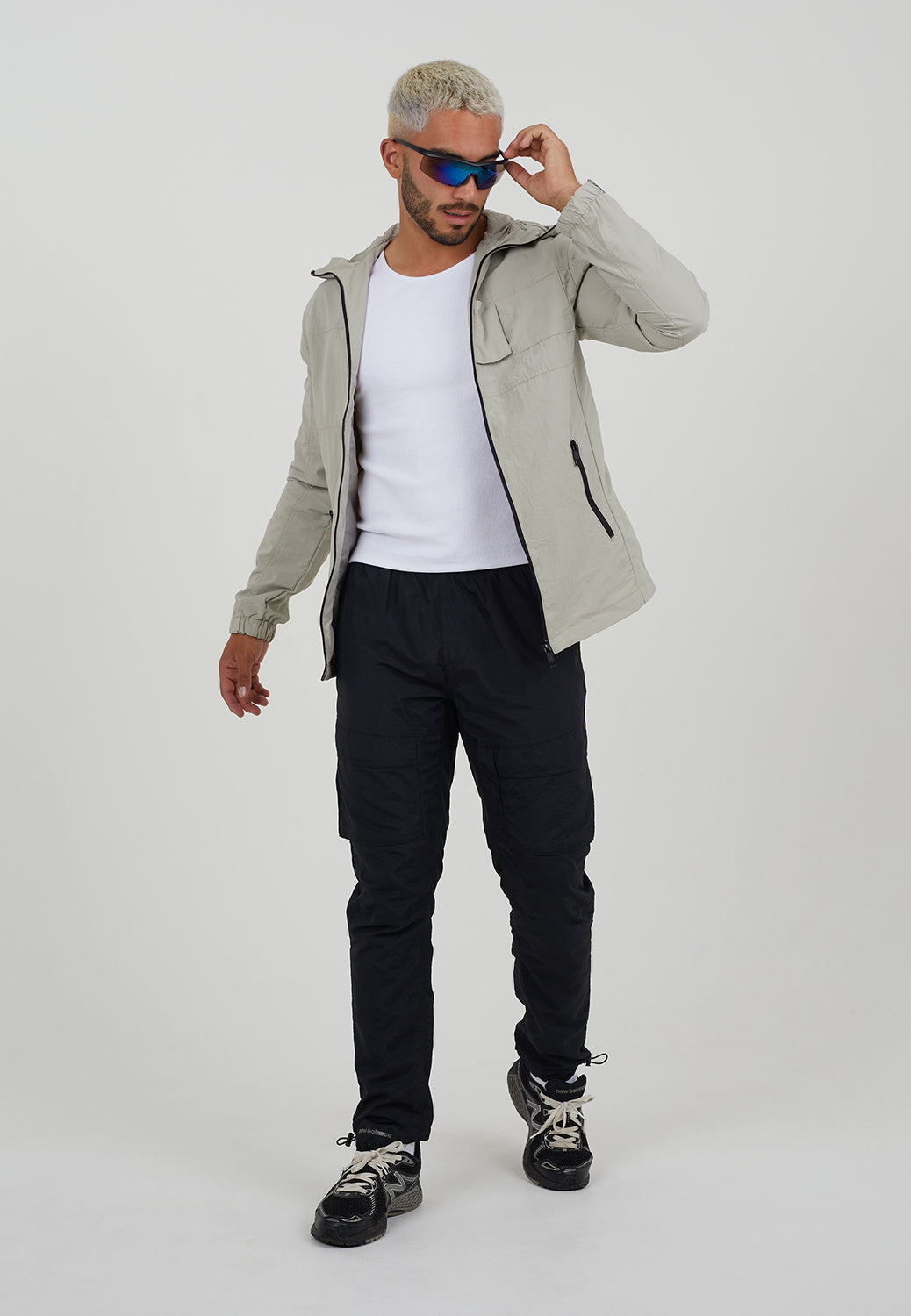 Brave Soul Stone Lightweight Hooded Jacket - Stone Image 4