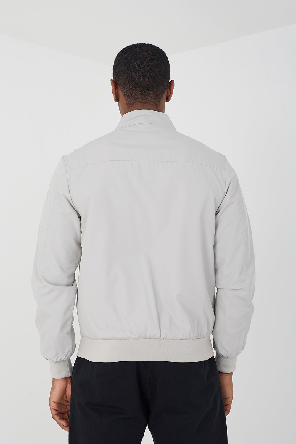 Brave Soul Stone Funnel Neck Harrington Jacket - Stone Image 2