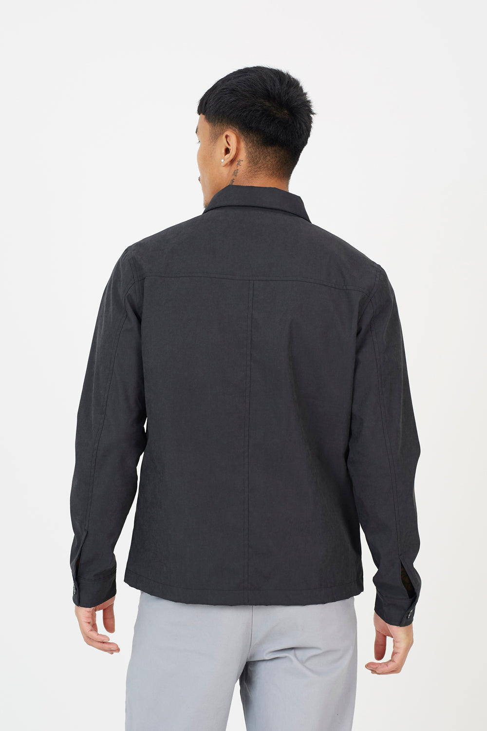 Brave Soul Black Button Through Shacket - Black Image 2