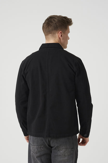 Brave Soul Black Cotton Twill Patch Pocket Shacket - Black Image 2