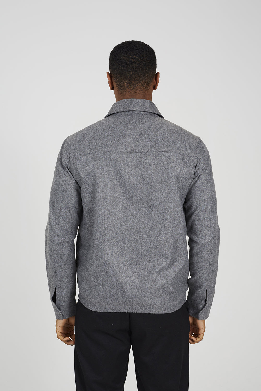 Brave Soul Grey Harrington Style Zip Through Jacket - Grey Image 2