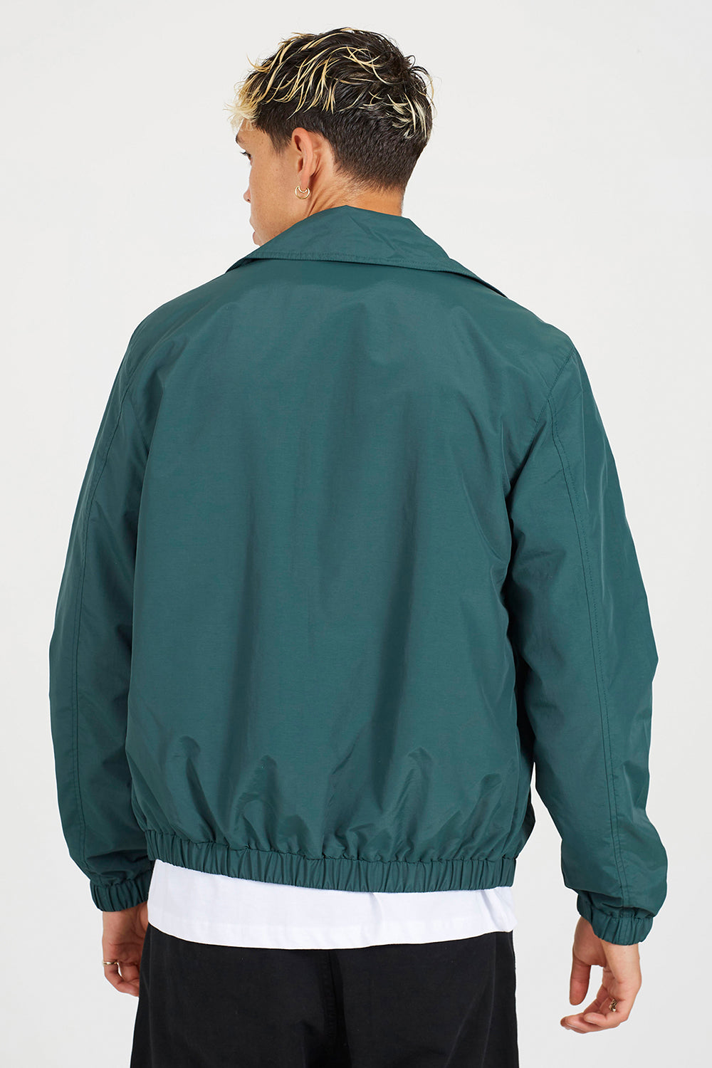 Brave Soul Green Lightweight Harrington Style Jacket - Green Image 2
