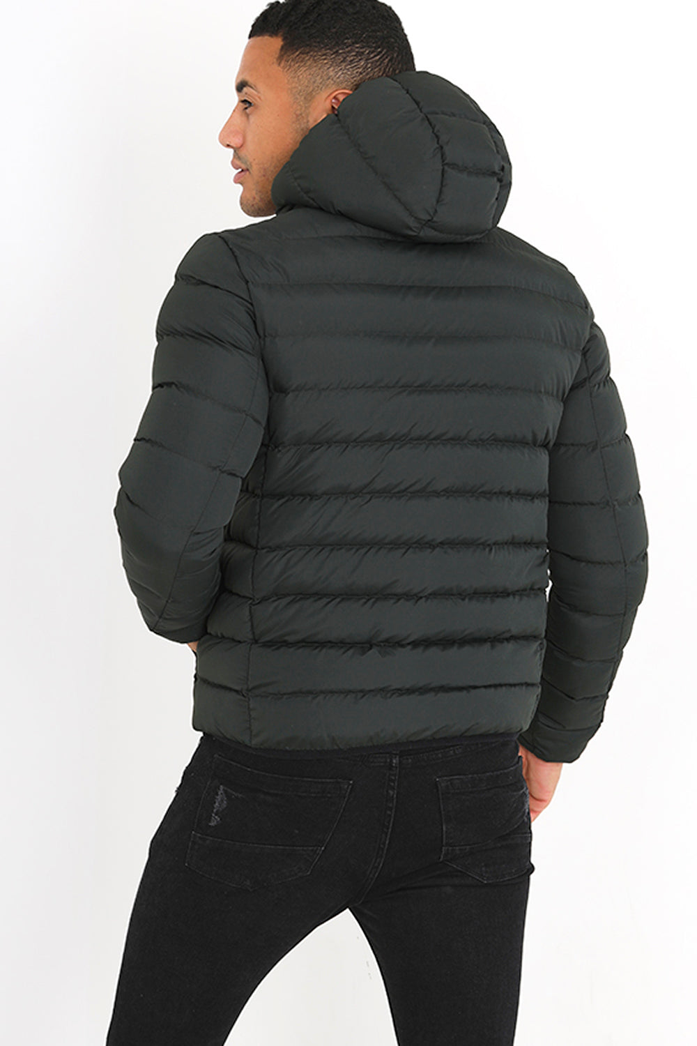 Brave Soul Khaki Hooded Padded Jacket - Khaki Image 2