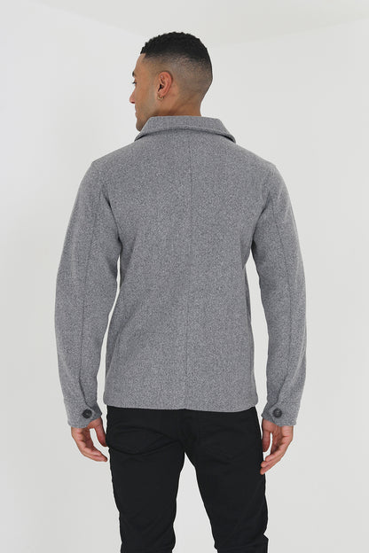 Brave Soul Grey Patch Pocket Button Through Shacket - Grey Image 2