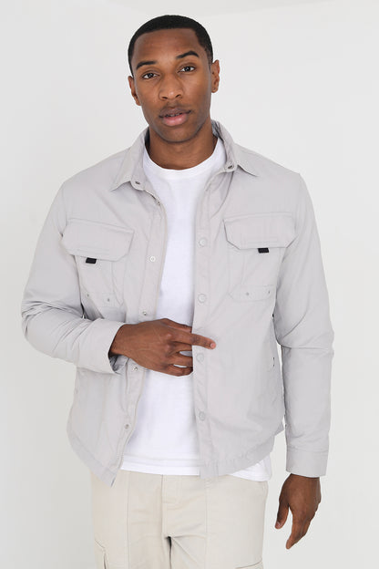 Brave Soul Grey Lightweight Shacket - Grey Image 1