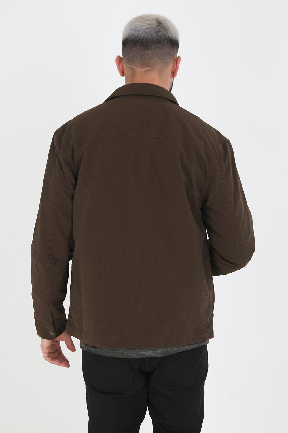 Brave Soul Dark Brown Lightweight Shacket - Dark Brown Image 2