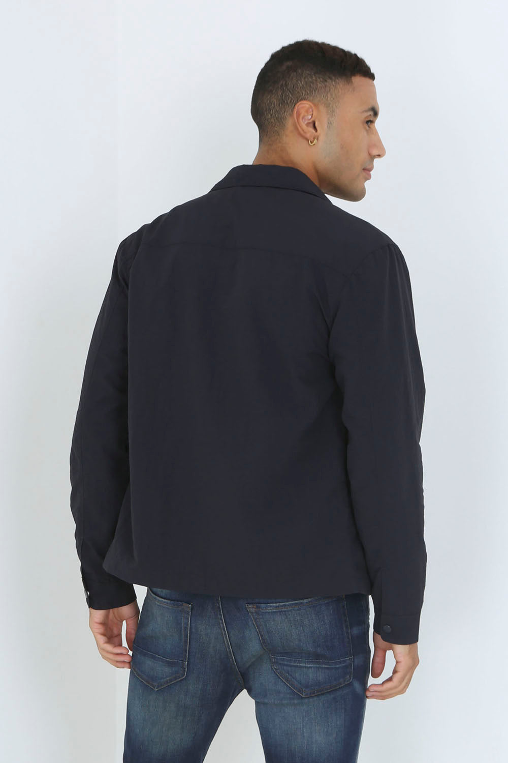 Brave Soul Navy Lightweight Shacket - Navy Image 2