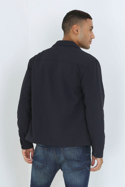 Brave Soul Navy Lightweight Shacket - Navy Image 2