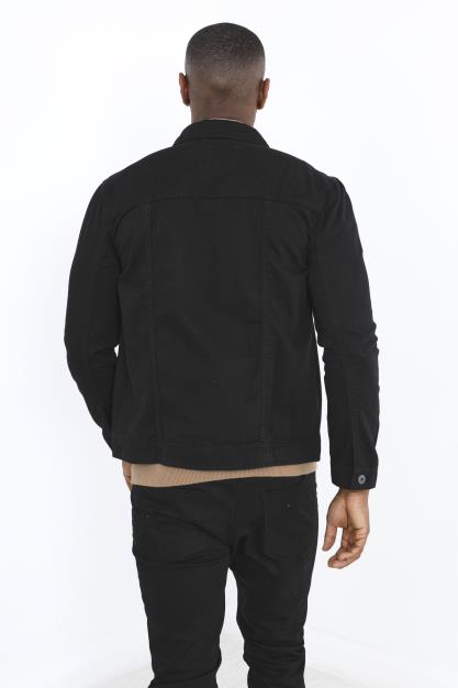 Brave Soul Black Cotton Twill Denim Look Jacket - Black Image 2