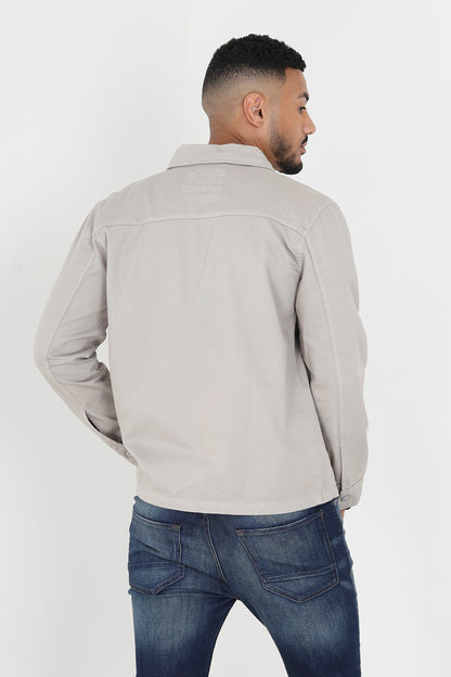 Brave Soul Grey Cotton Twill Shacket - Grey Image 2